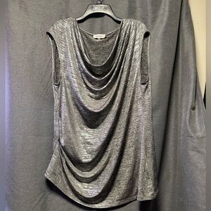 Calvin Klein Metallic Gray Top